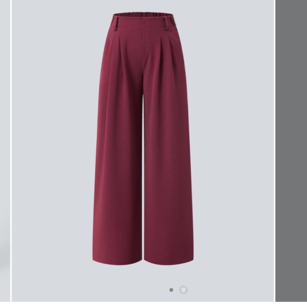 HALARA NWT wide leg pants waffle knit anemone